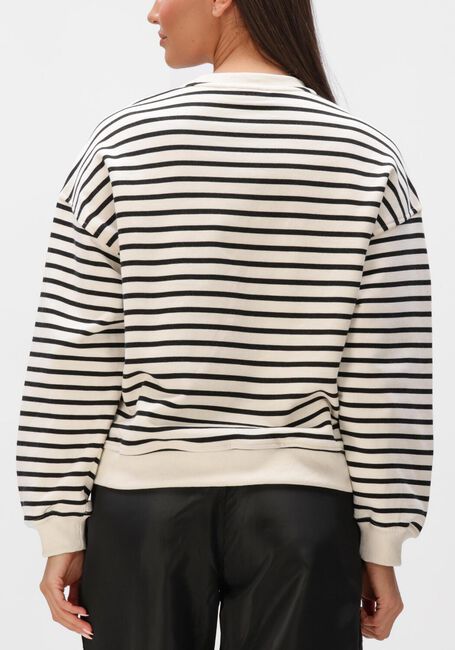 Witte HAUTE L'AMITI&Eacute; Trui STRIPE LOGO SWEAT - large