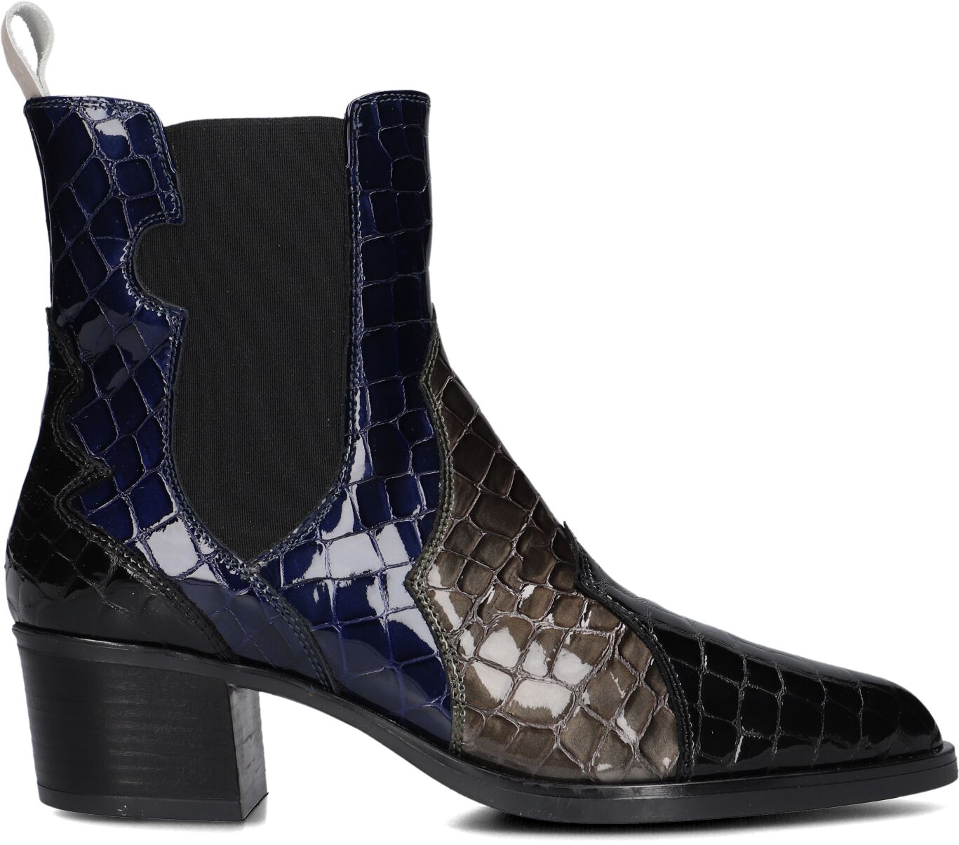 DL Sport Enkelboots Dames 6425, Maat: 39, Materiaal: Lakleer, Kleur: Zwart
