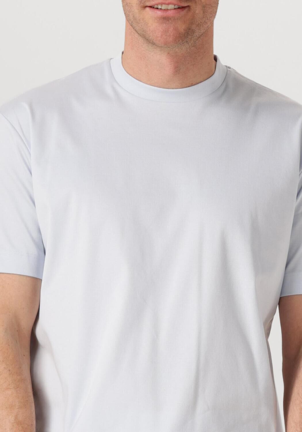 Lichtblauwe VALENZA T-shirt 1001 INTERLOCK SUPIMA TSHIRT - large