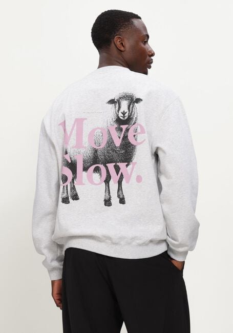 Grijze POCKIES Sweater MOVE SLOW CREW - large