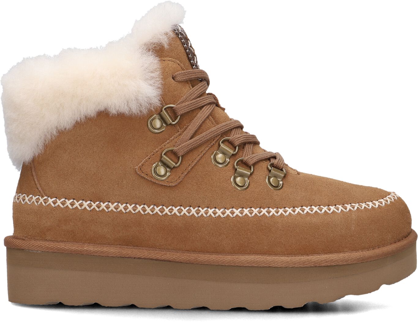Ayana Veterboots Dames Sw4w083yw, Maat: 36, Materiaal: Suède, Kleur: Cognac