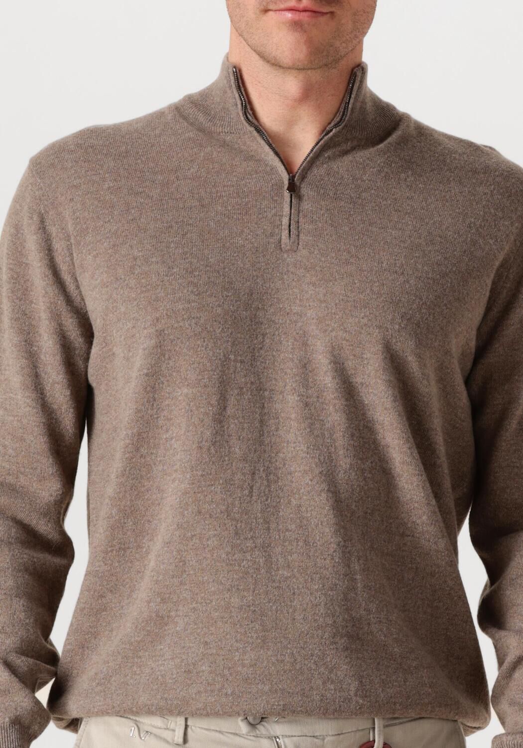 Bruine FILIPPO DE LAURENTIIS Trui MEZZA ZIP ML - large
