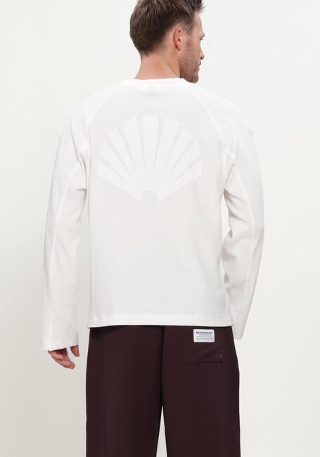 Witte NEW AMSTERDAM SURF ASSOCIATION T-shirt LOGO LONG SLEEVE WAFFLE - large