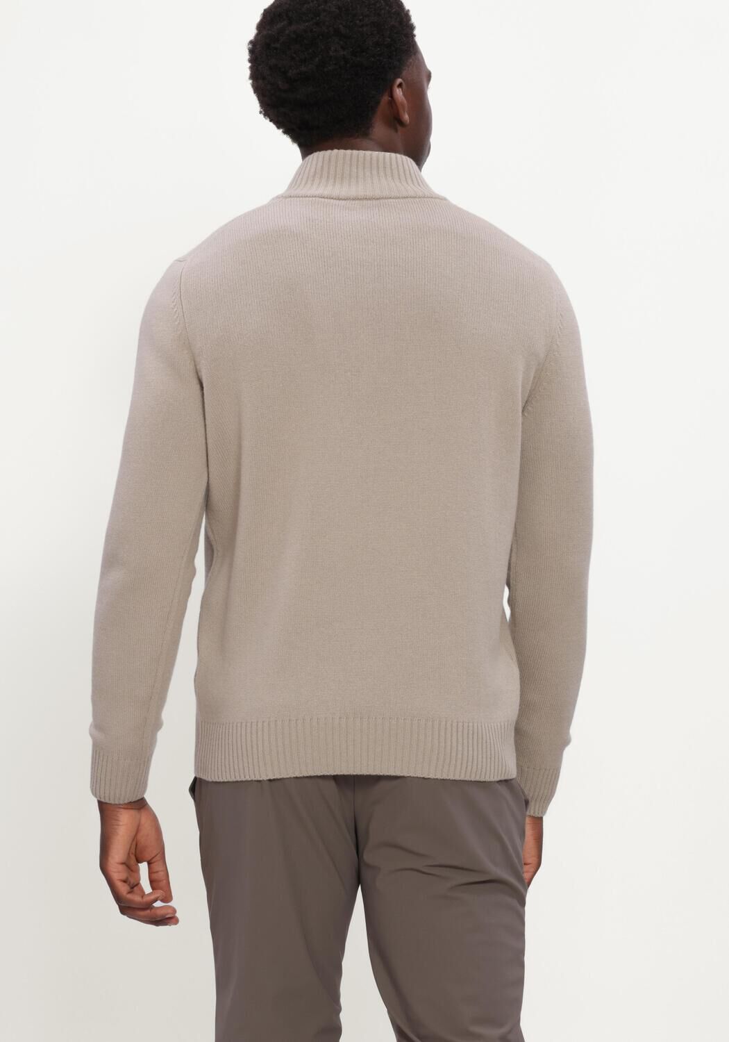 Beige GRAN SASSO Trui MOCK ZIP - large
