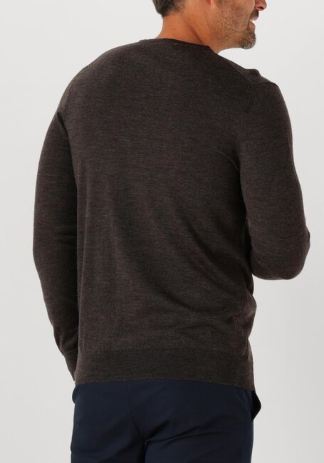 Bruine PROFUOMO Trui PULLOVER CREW NECK MERINO - large