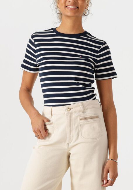 Zwarte TOMMY HILFIGER T-shirt SLIM CODY C-NK SS - large