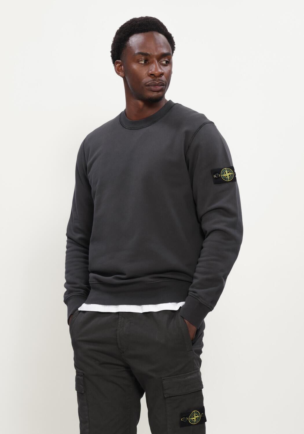 Donkergrijze STONE ISLAND Trui SWEATSHIRT S0051 - large