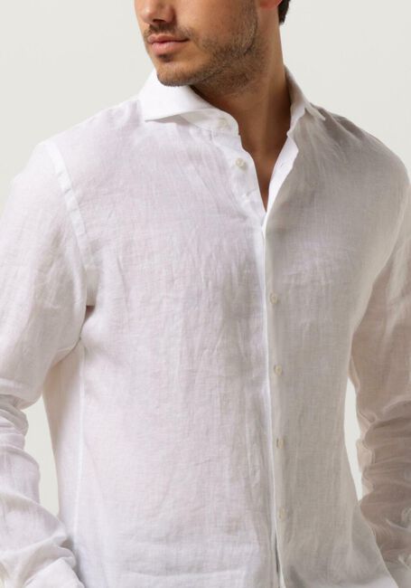 Witte PROFUOMO Klassiek overhemd SHIRT X-CUTAWAY SC LINNEN - large