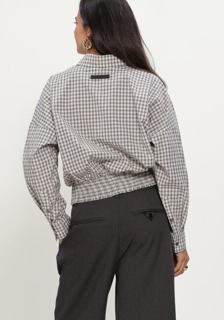 Grijze HAUTE L'AMITI&Eacute; Blouses MIMOSA CHECK SMOCK SHIRT - large