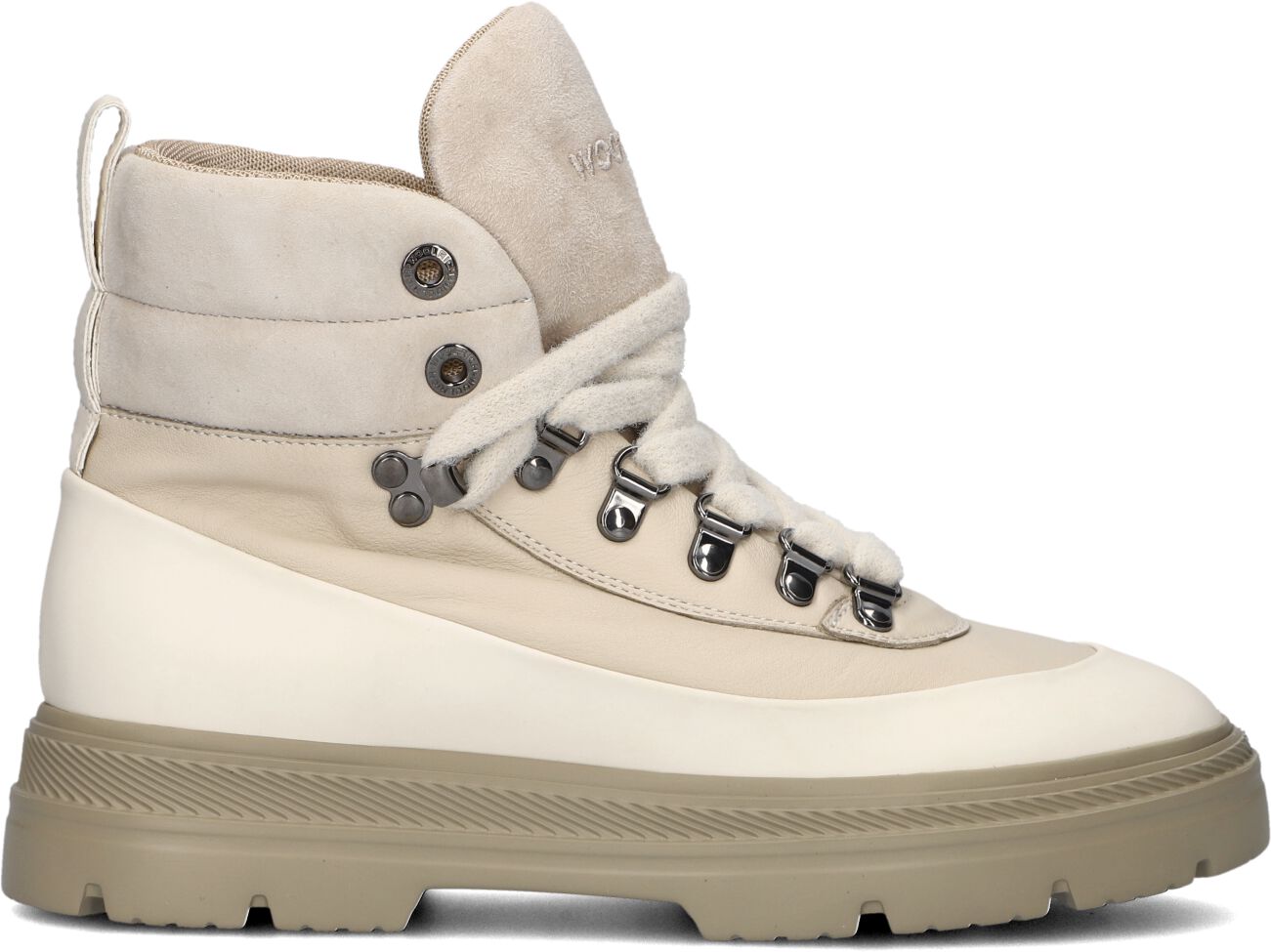 Woolrich Veterboots Dames Hiking Boot Gum, Maat: 38, Materiaal: Leer, Kleur: Wit