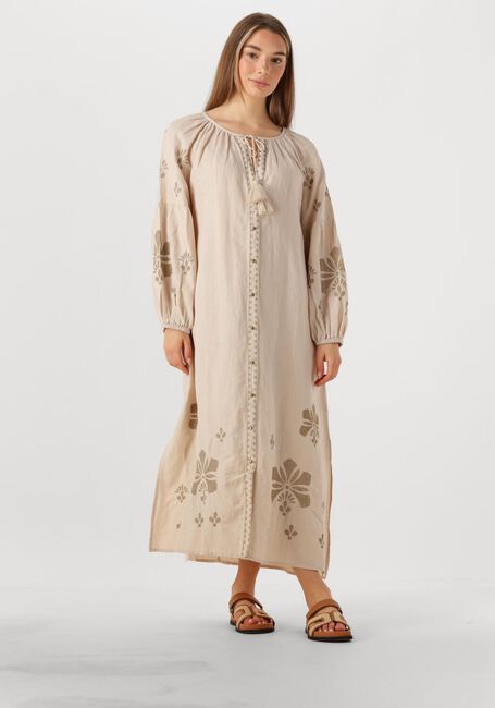 Zand SUMMUM Maxi jurk LONG DRESS LINEN HEAVY EMBROIDERY - large