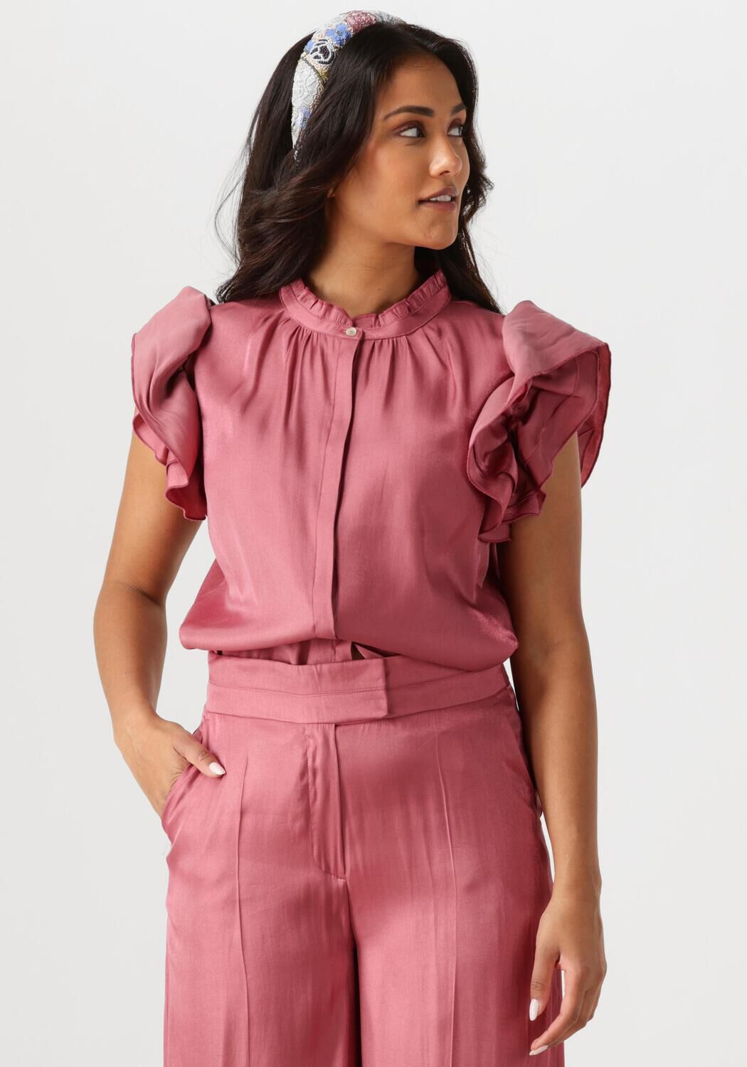 AAIKO Top Dames Gezana Vis 355, Maat: L, Kleur: Bordeaux