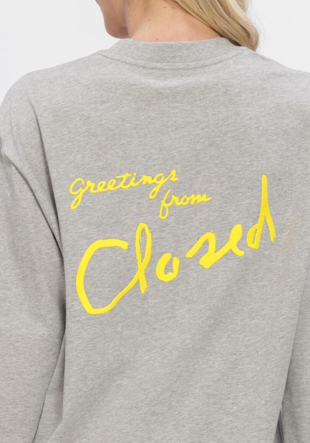 Lichtgrijze CLOSED Truien/vesten RELAXED LONGSLEEVE - large