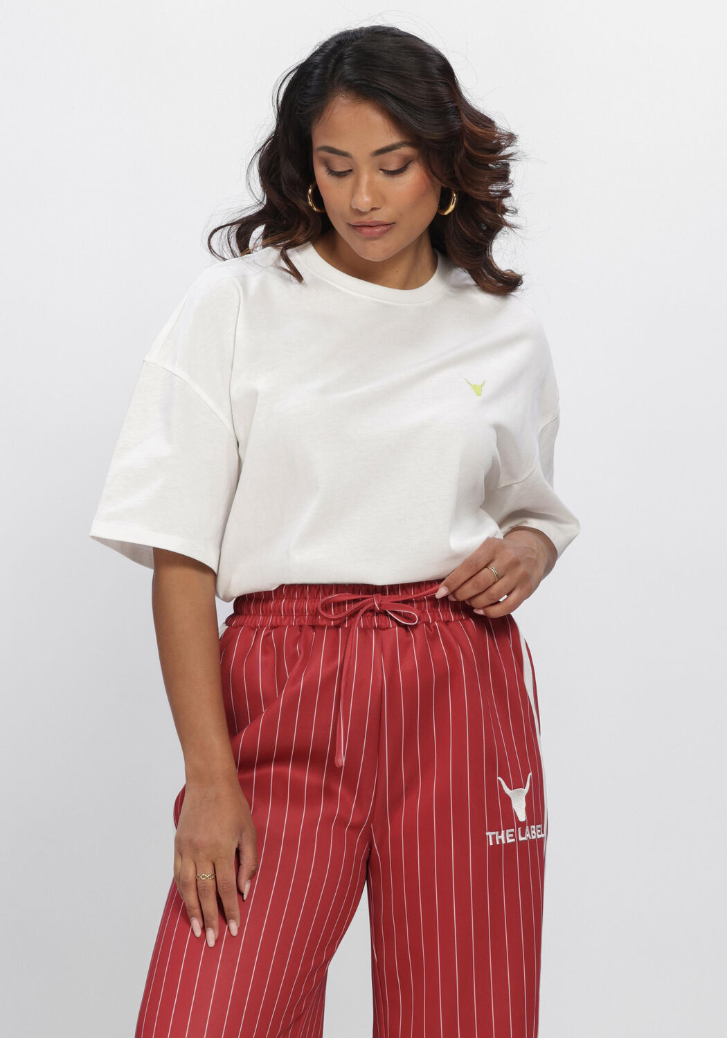 Witte ALIX THE LABEL T-shirt THE LABEL T SHIRT - large