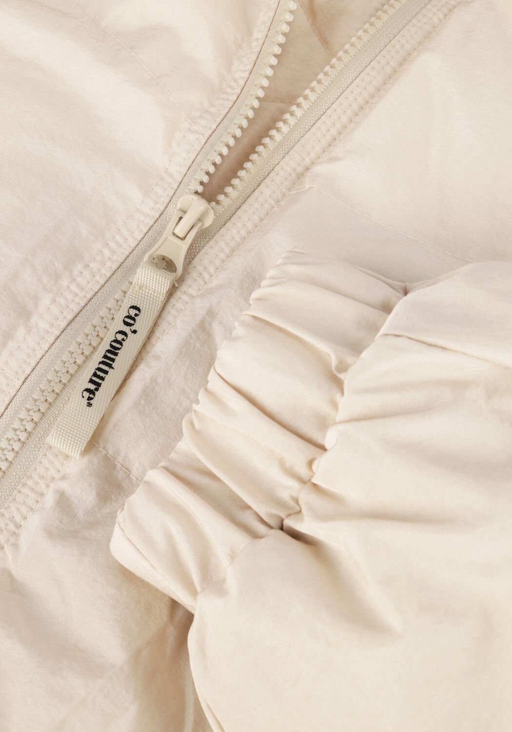 Beige CO'COUTURE Gewatteerde jas FROSTY CROP PURR JACKET - large