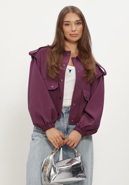 Bordeaux ALIX THE LABEL Jassen LADIES WOVEN POCKETS JACKET - large