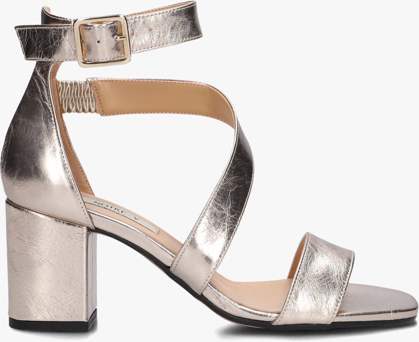 Gouden Sandalen Open Sandalen Met Hak Gouden Sandalen Met Stevige Hak Voor  Slanke Voeten