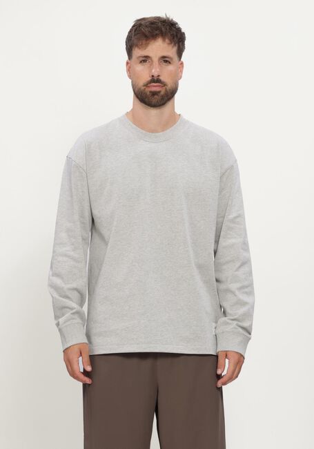 Grijze AMI PARIS T-shirt LONGSLEEVES TSHIRT WITH HERITAGE AMI PARIS LABEL - large
