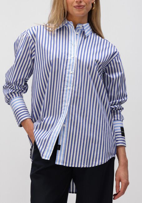 Blauwe HAUTE L'AMITI&Eacute; Blouses LARK MIX STRIPE SHIRT - large