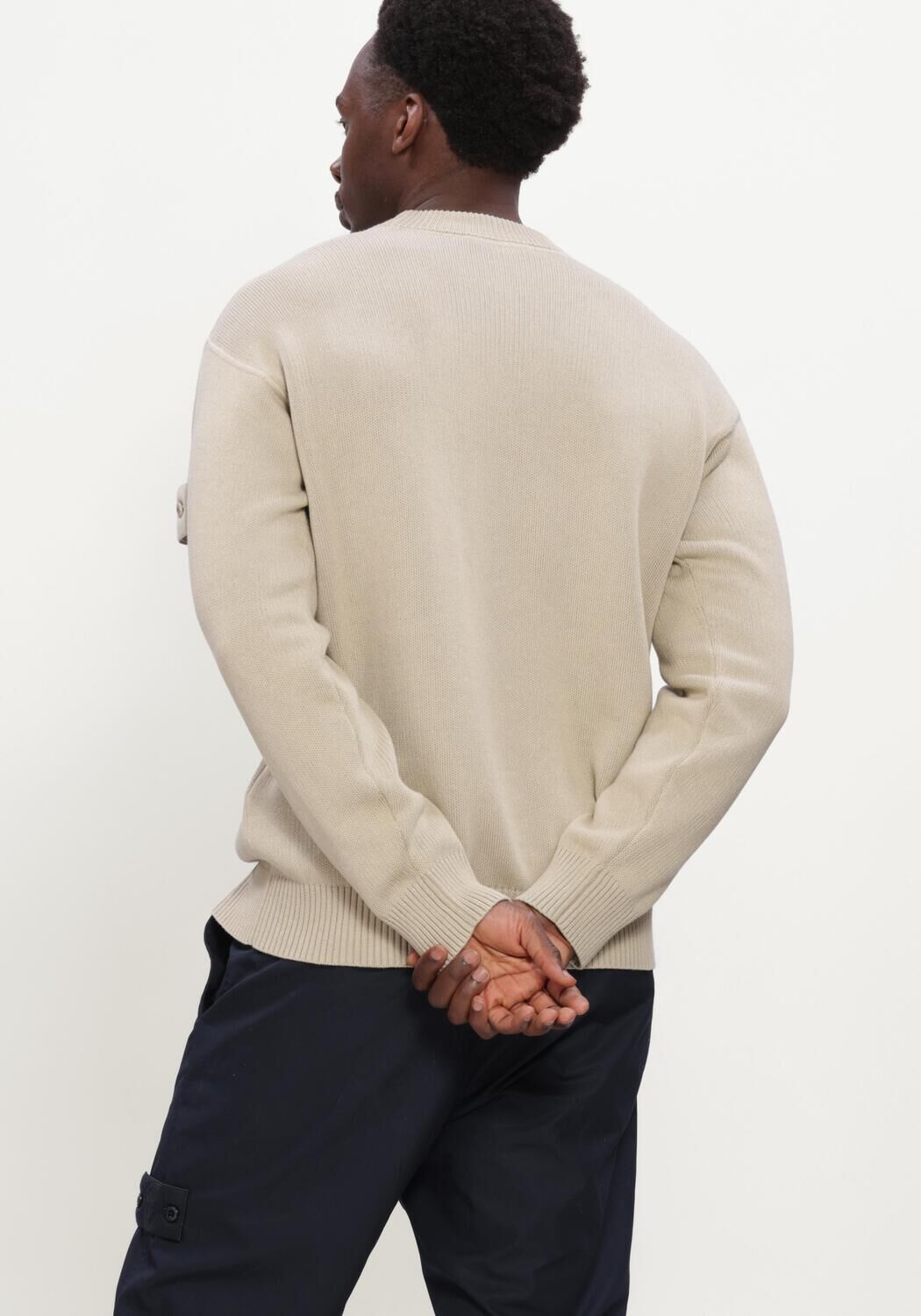 Beige STONE ISLAND Trui CREW NECK S00FA - large