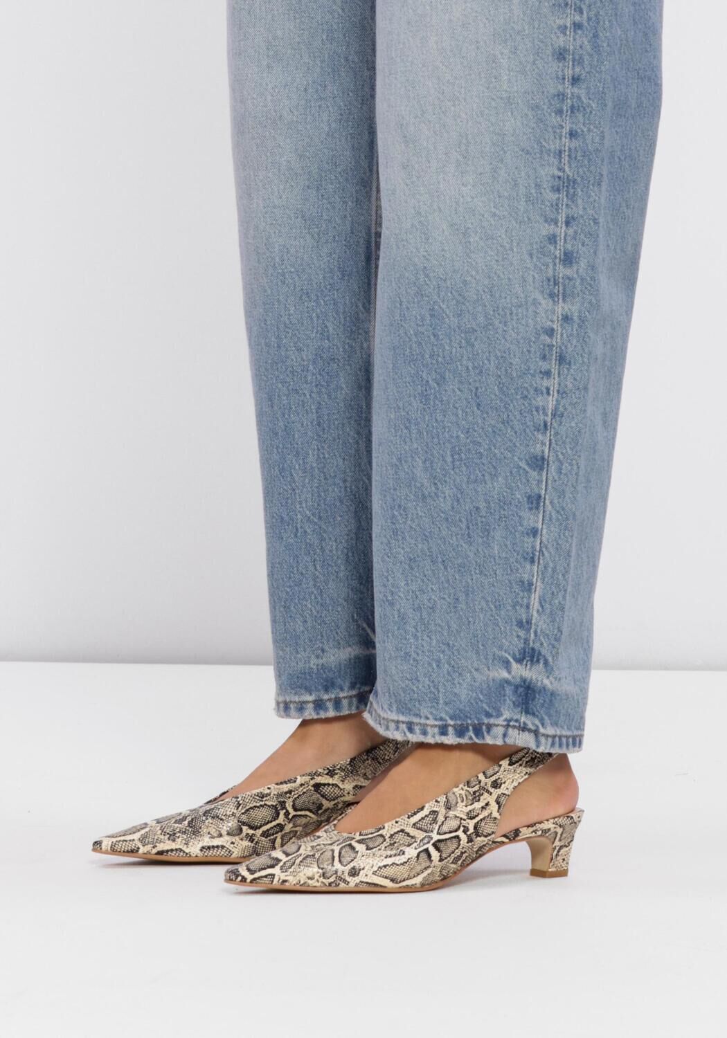 Beige ZINDA Slingbacks 3425 - large