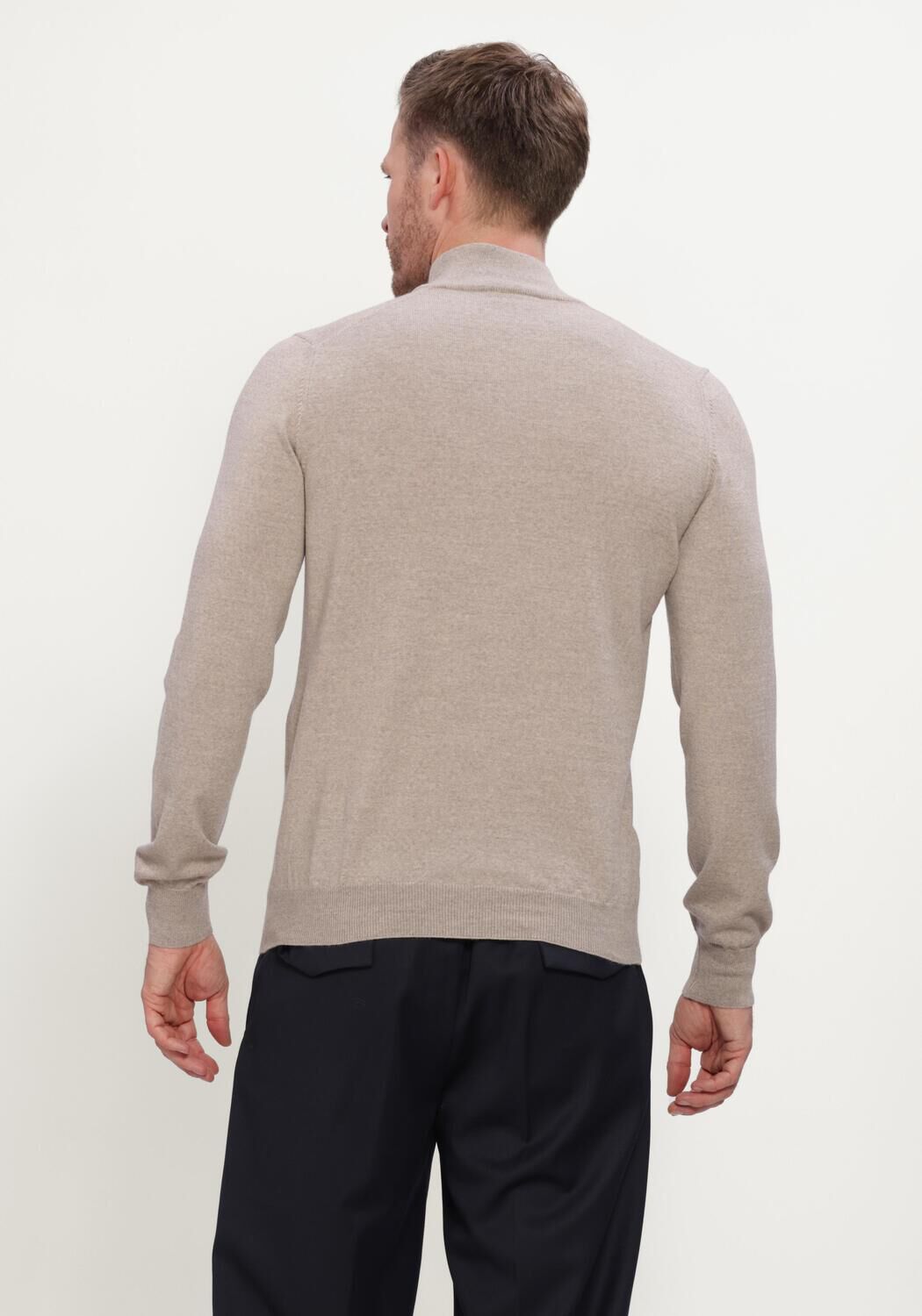 Beige GRAN SASSO Trui MOCK ZIP - large