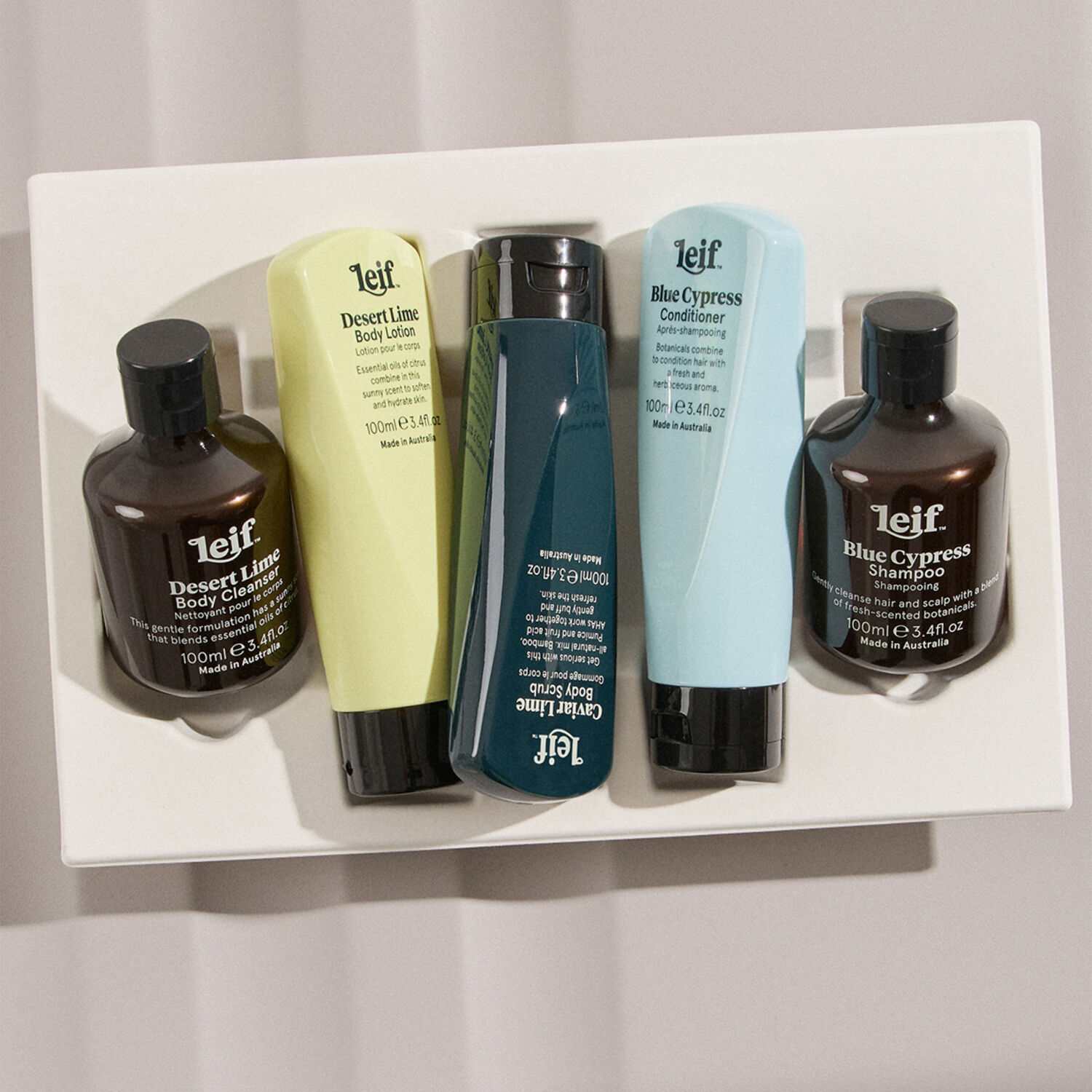LEIF Lichaamsverzorging DESERT LIME TRAVEL SET 5X 100ML - large