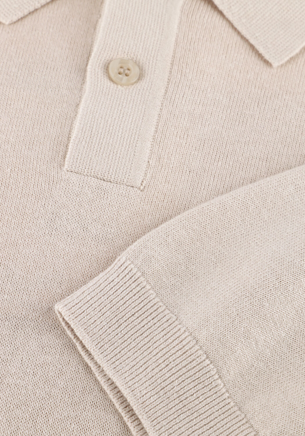 Beige FOR&Eacute;T Polo SEA COTTON LINEN SS POLO - large