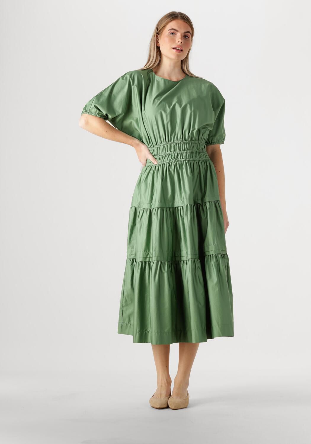 Devotion Midi Jurk Dames Geraros, Maat: L, Kleur: Groen