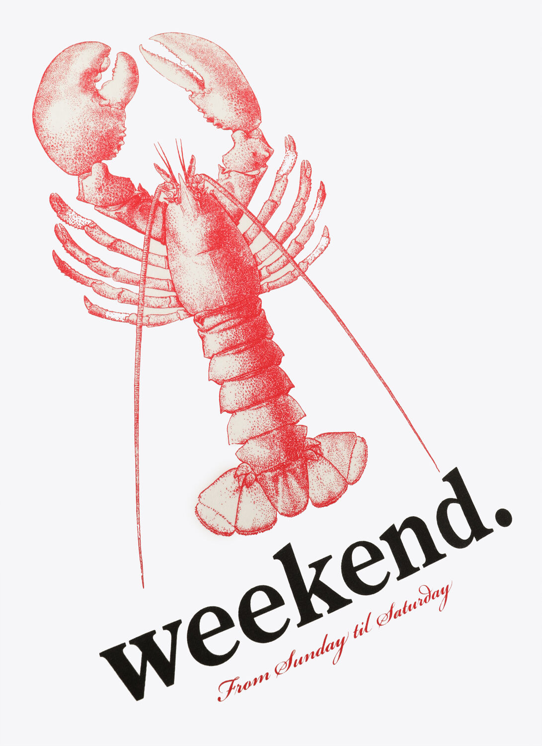 Witte POCKIES T-shirt LOBSTER WEEKEND TEE - large