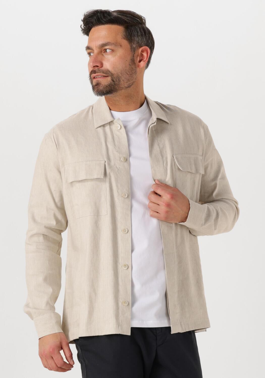 Gentiluomo Overshirt Heren Treviso S2055-850, Maat: XXL, Kleur: Ecru afbeelding