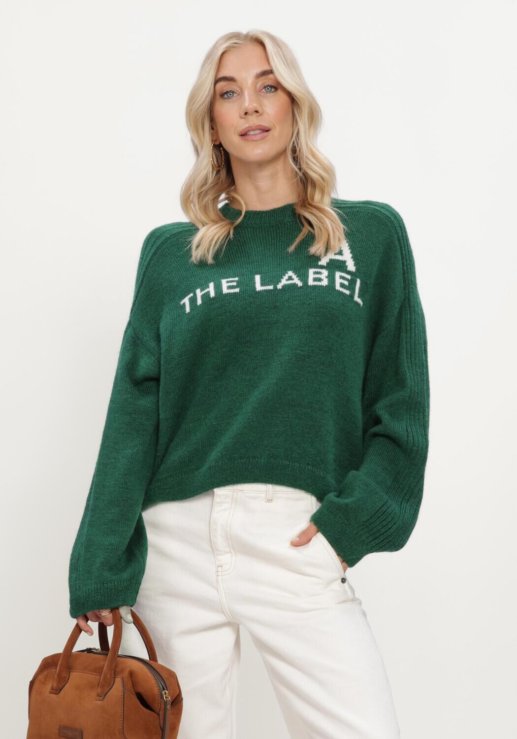 Groene ALIX THE LABEL Truien/vesten LADIES KNITTED THE LABEL PULLOVER - large