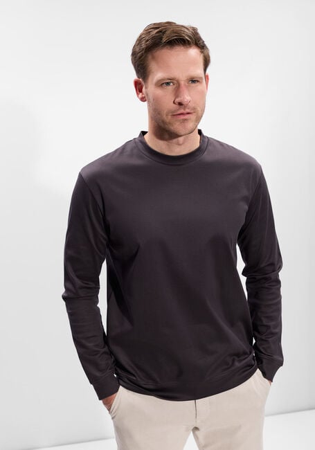 Antraciet VALENZA Trui HEAVY SUPIMA SWEATER - large