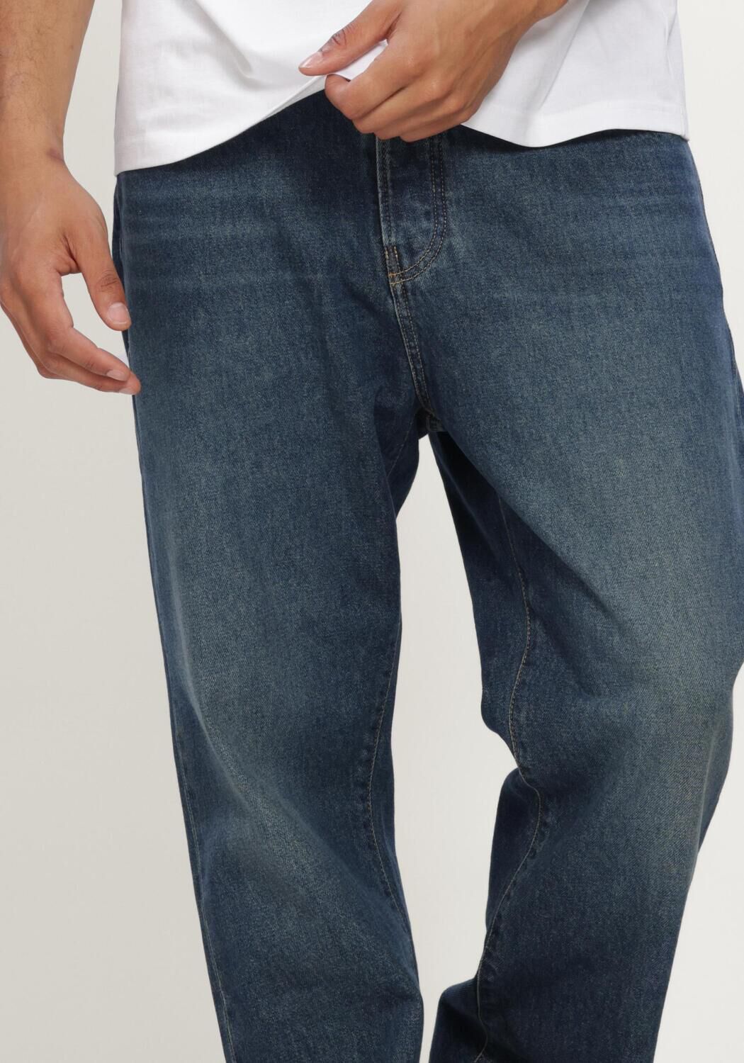 Blauwe OLAF HUSSEIN Wide jeans REGULAR DENIM PANT - large