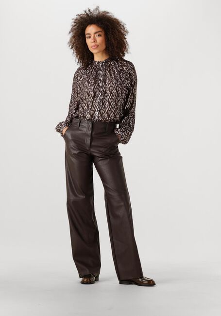 Bruine KNIT-TED Wijde broek NAOMI PANT - large