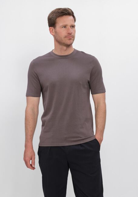 Taupe PROFUOMO Polo T-SHIRT CREW NECK SS AERO EASE - large