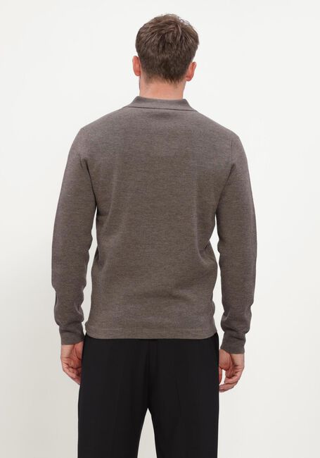 Taupe GENTILUOMO Trui POLO ZIP LS - large