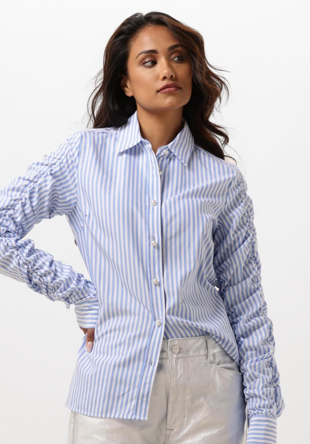 Aimee the Label Blouse Dames Sander, Maat: L, Kleur: Wit
