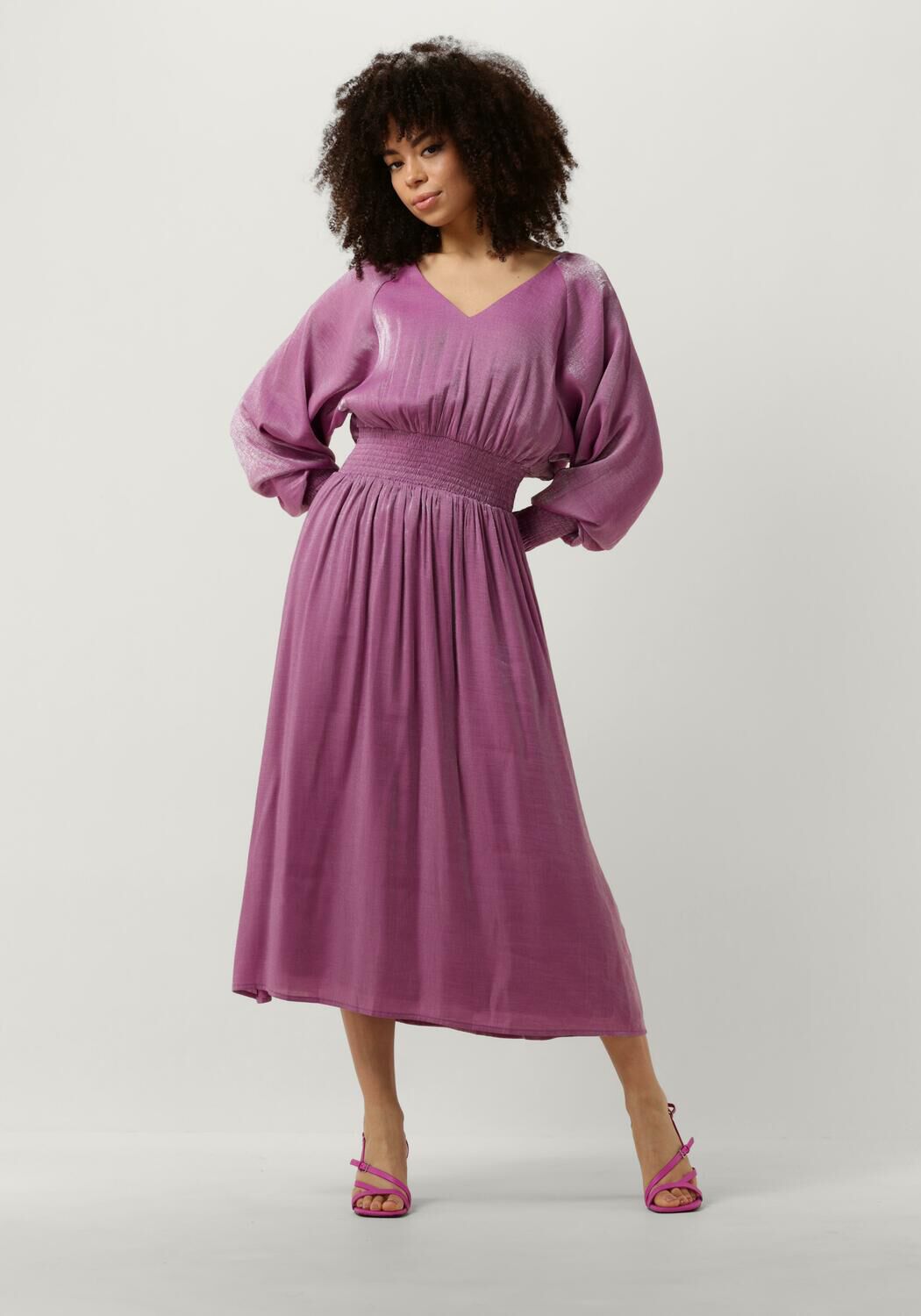 AAIKO Midi Jurk Dames Remy Co 319, Maat: L, Kleur: Paars