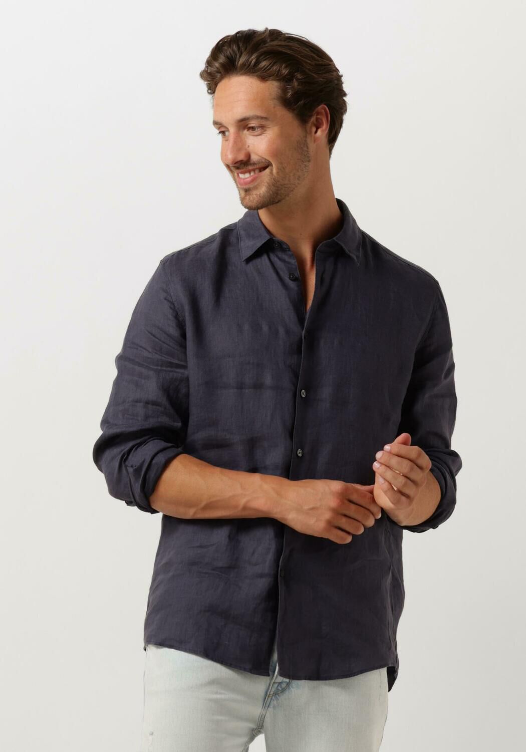 Drykorn Casual Overhemd Heren Ramis 126106, Maat: M, Kleur: Blauw