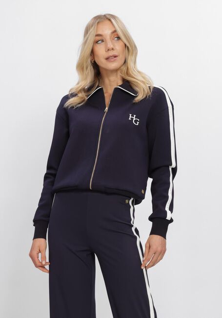 Donkerblauwe HOUSE OF GRAVITY Sweater CONTRAST ZIP CARDIGAN - large