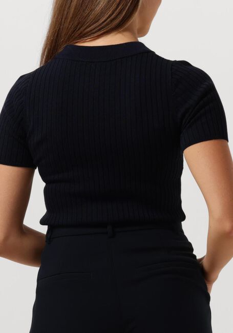 Donkerblauwe HERSKIND T-shirt DOOFY KNIT BLOUSE - large