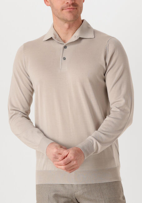 Beige FILIPPO DE LAURENTIIS Trui POLO ML PARAMONTURA R.MERINO - large
