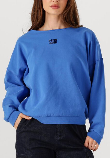 Blauwe PENN & INK Trui SWEATER W25F1703 - large