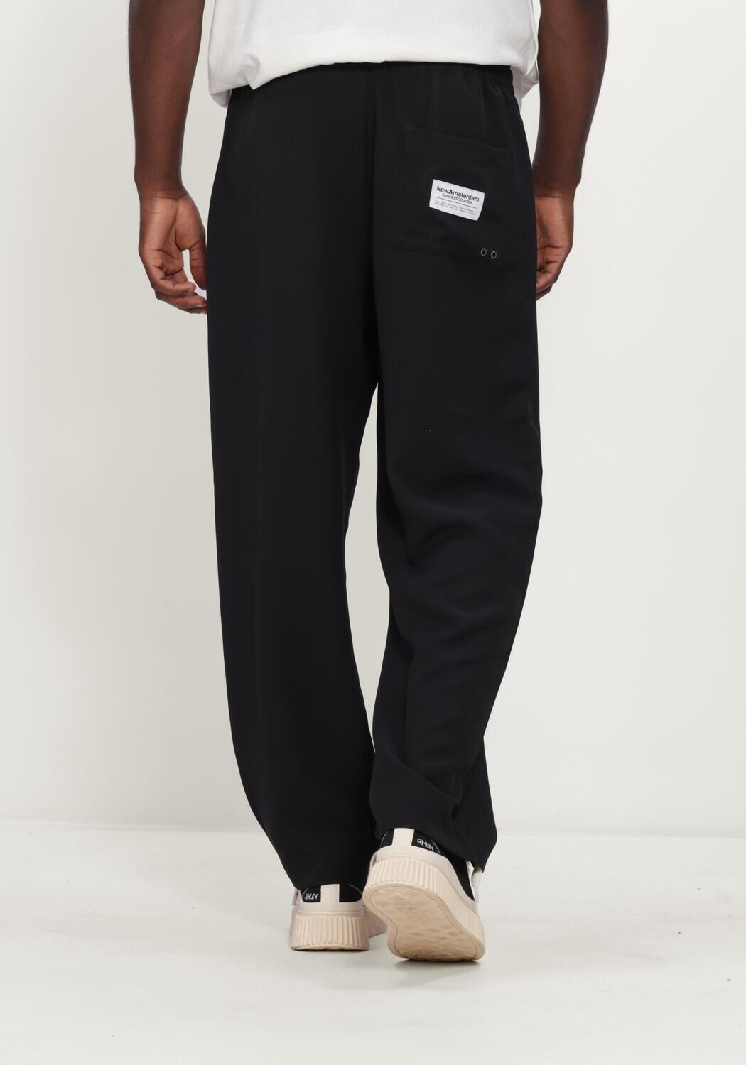 Zwarte NEW AMSTERDAM SURF ASSOCIATION Wijde broek WORK TROUSERS - large