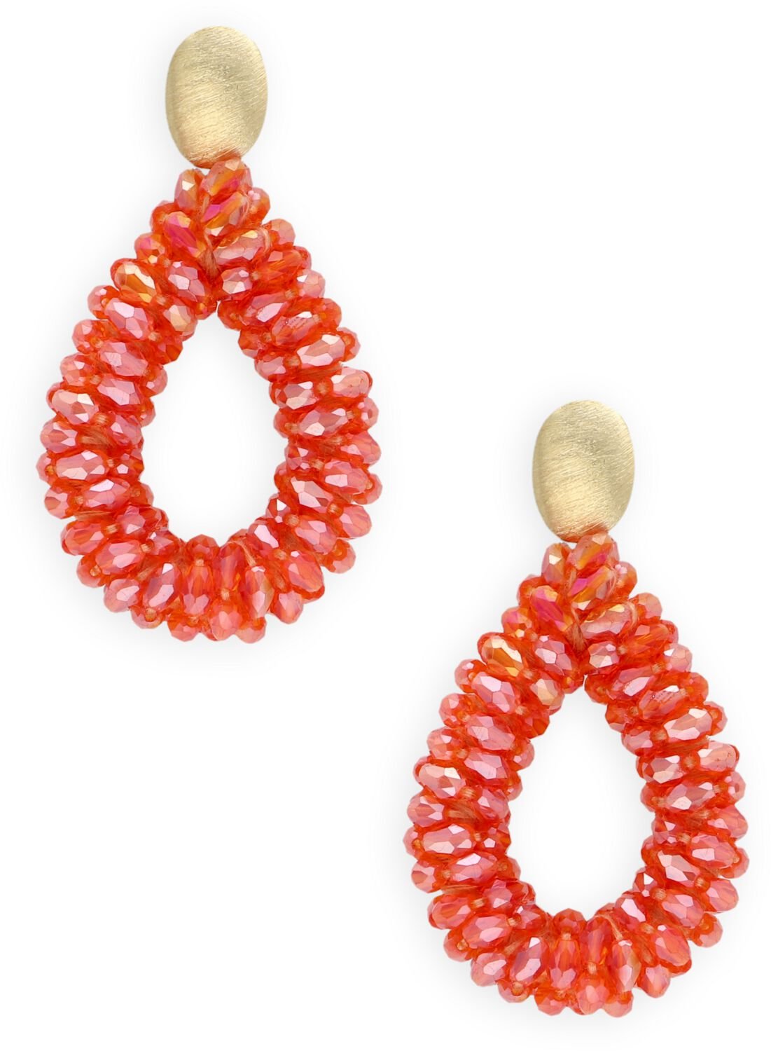 LOTT. gioielli Oorbellen Dames Drop L Marquis, Materiaal: Kunststof, Kleur: Oranje afbeelding 1