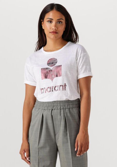 Witte MARANT ETOILE T-shirt KOLDI-GZ 23PTS0004FA - large