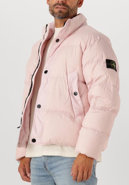 Lichtroze STONE ISLAND Gewatteerde jas BOMBER - large