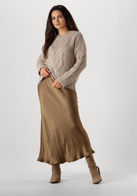 Beige SUMMUM Trui SWEATER BIG CABLE KNIT - large