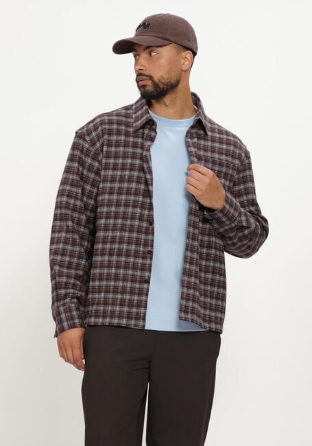 Bruine OLAF HUSSEIN  FLANNEL BOXY SHIRT - large